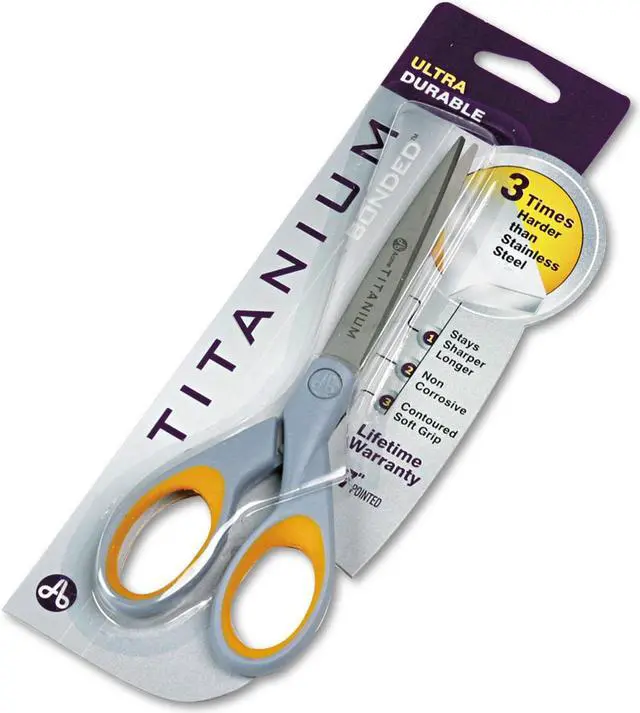 Alt view image 7 of 8 - Westcott Titanium Bonded Scissors With Soft Grip Handles 7" Straight 13526