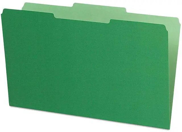 Main image of Pendaflex Interior File Folders 1/3 Cut Top Tab Legal Green 100/Box 435013BGR
