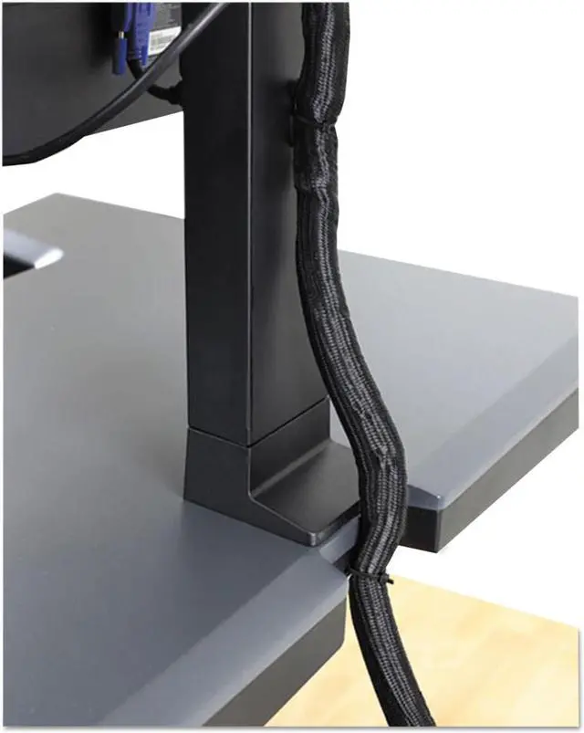 Alt view image 15 of 20 - Ergotron 33-397-085 WorkFit-T, Standing Desk Workstation (Black with Grey Surface)