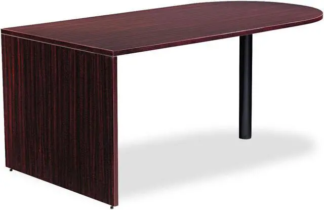 Alt view image 11 of 14 - Lorell Double Pedestal Desk 60"x30"x29-1/2" Black Walnut 60927
