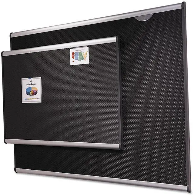 Alt view image 18 of 20 - Quartet Embossed Bulletin Board Hi-Density Foam 48 x 36 Black Aluminum Frame