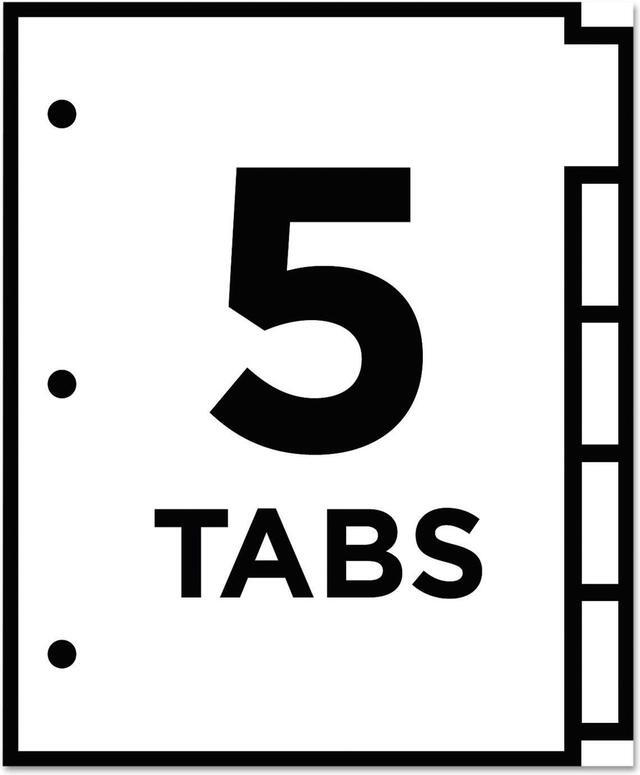 Alt view image 4 of 15 - Avery Insertable Big Tab Dividers 5-Tab Letter 11121