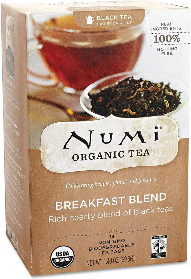 Alt view image 4 of 20 - Numi Organic Teas and Teasans 1.4oz Breakfast Blend 18/Box 10220