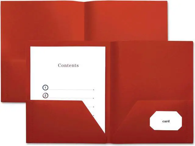 Alt view image 13 of 15 - Universal Folder,Pckt,Poly,10pk,Rd 20543