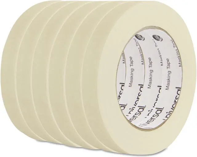 Alt view image 6 of 9 - Universal General Purpose Masking Tape 18mm x 54.8m 3" Core 6/Pack 51334