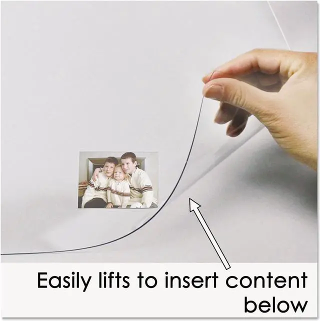 Alt view image 9 of 9 - Artistic Second Sight Hinged Clear Desk Protector  Plastic - Clear