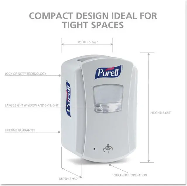 Alt view image 15 of 18 - PURELL LTX-7 Touch-Free Dispenser 700mL White 132004