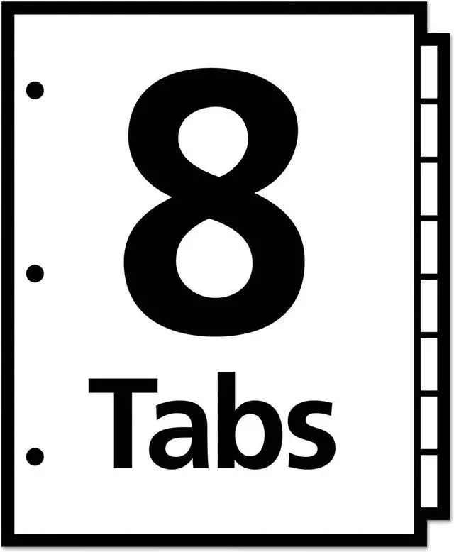 Alt view image 18 of 20 - Avery Write & Erase Big Tab Paper Dividers 8-Tab Letter 23078