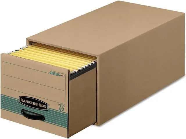 Alt view image 5 of 9 - Fellowes 1231101 Super Stor/Drawer Steel Plus Storage Box, Letter, Kraft/Green, 6/Carton