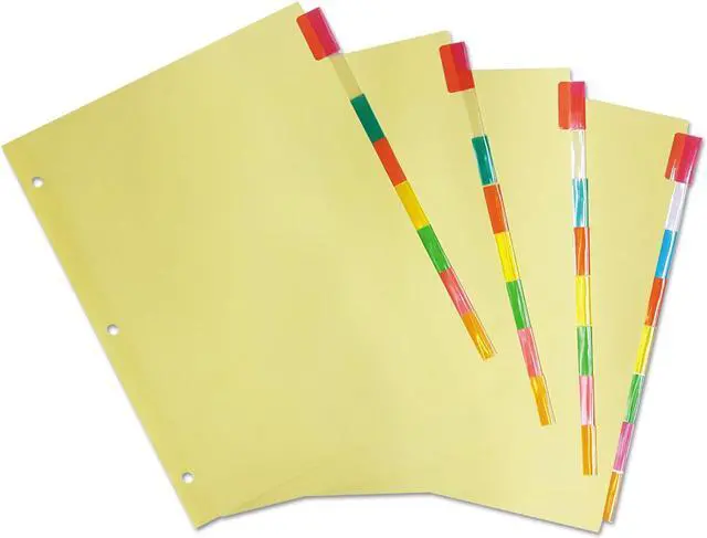 Alt view image 11 of 12 - UNIVERSAL Economical Insertable Index Multicolor Tabs 8-Tab Letter Buff 24 Sets