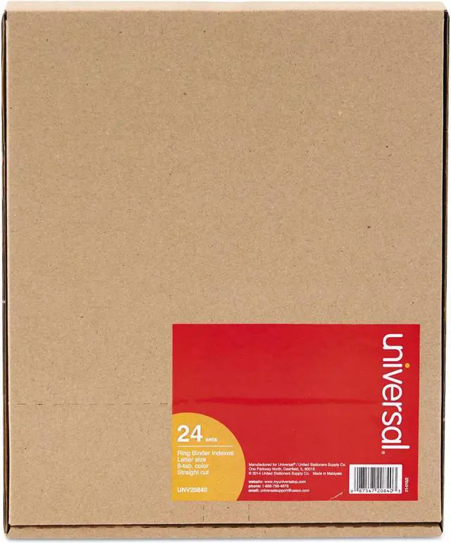 Alt view image 10 of 12 - UNIVERSAL Economical Insertable Index Multicolor Tabs 8-Tab Letter Buff 24 Sets