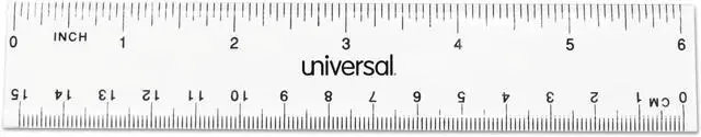 Alt view image 7 of 7 - Universal Clear Plastic Ruler Standard/Metric 6" 59025