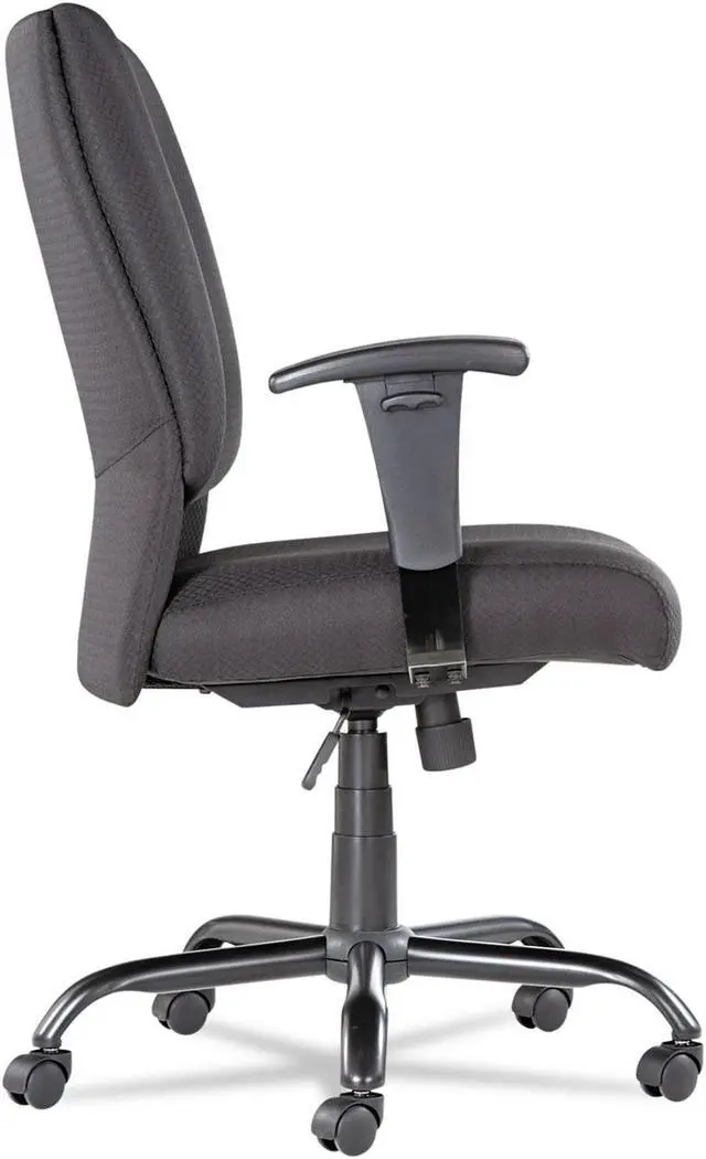 Alt view image 16 of 20 - OIF - OIFBT4510 - Big and Tall Swivel/Tilt Mid-Back Chair, Height Adjustable T-Bar Arms, Black