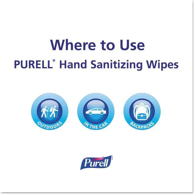 Alt view image 11 of 12 - Purell Premoistened Sanitizing Hand Wipes Individually Wrapped 5 x 7 1000/Carton