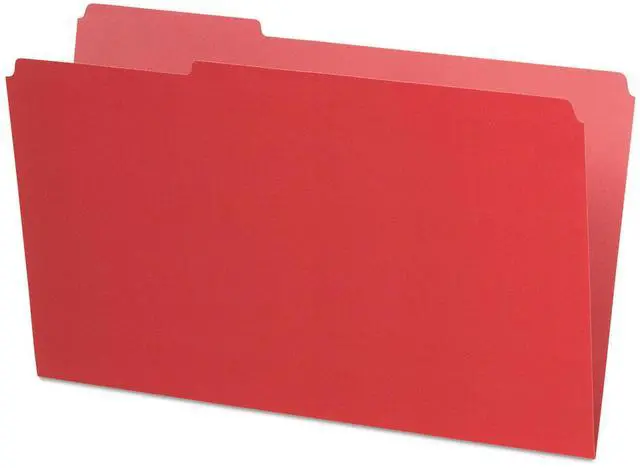 Main image of Pendaflex Interior File Folders 1/3 Cut Top Tab Legal Red 100/Box 435013RED