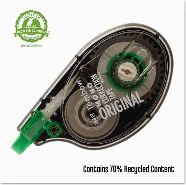 Alt view image 9 of 11 - Tombow MONO Correction Tape 1/6" x 394" White Tape 10/Pack 68720