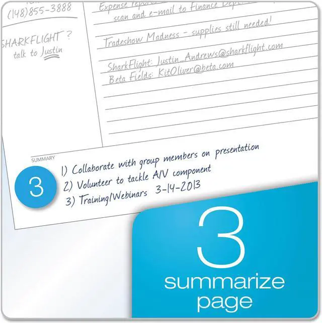 Alt view image 7 of 20 - Tops Focusnotes Steno Pad, Pitman Rule, Blue Cover, 80 White 6 X 9 Sheets 90222