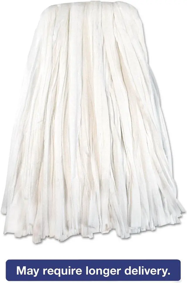 Main image of Boardwalk Nonwoven Cut End Edge Mop Rayon/Polyester #20 White 12/Carton BW2020