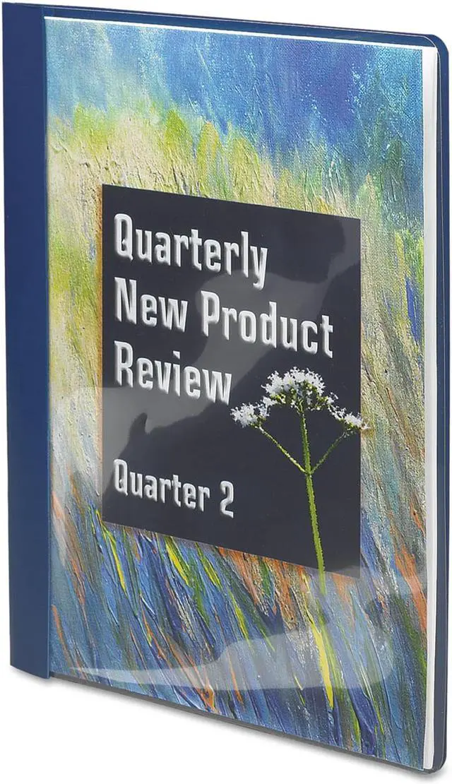 Alt view image 9 of 12 - Smead Poly Report Cover Tang Clip Letter 1/2" Capacity Clear/Dark Blue 25/Box