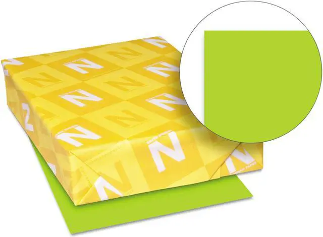 Alt view image 3 of 11 - Wausa WAU21869 - Neenah Paper Astrobrights Colored Card Stock, 65 lb., 8-1/2 x 11, Vulcan Green, 250 Sheets