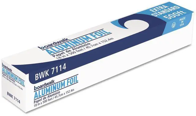 Alt view image 6 of 7 - Premium Quality Aluminum Foil Roll, 18" X 500 Ft, 16 Micron Thickness, Silver
