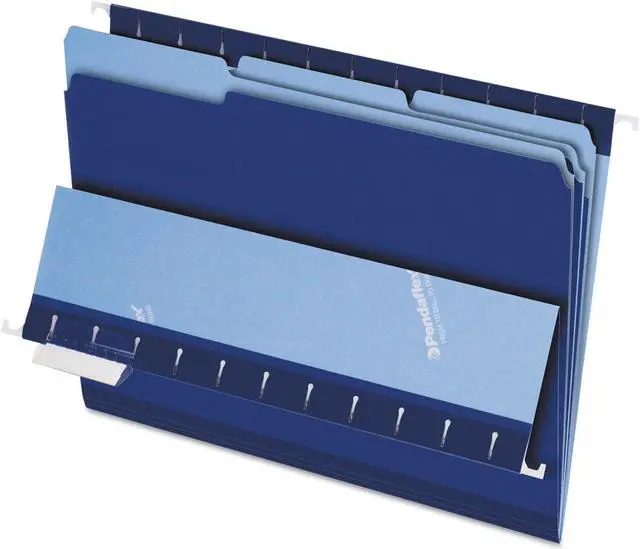 Main image of Pendaflex Interior File Folders 1/3 Cut Top Tab Letter Navy Blue 100/Box 421013NAV