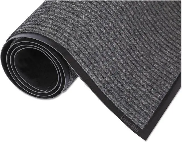 Alt view image 4 of 5 - Crown Needle Rib Wipe & Scrape Mat Polypropylene 48 x 72 Gray NR0046GY