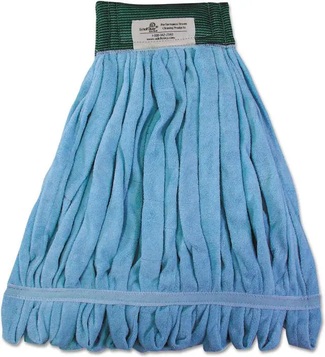 Alt view image 12 of 13 - Boardwalk Microfiber Looped-End Wet Mop Heads Medium Blue 12/Carton 12/Carton MWTMBCT