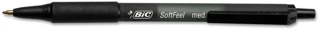 Alt view image 13 of 17 - BIC Soft Feel Retractable Ballpoint Pen Black 1mm Medium 36/Pack SCSM361BK