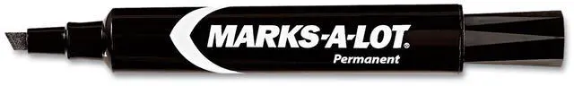 Alt view image 5 of 11 - Avery Marks-A-Lot Regular Desk-Style Permanent Marker Chisel Tip Black Dozen