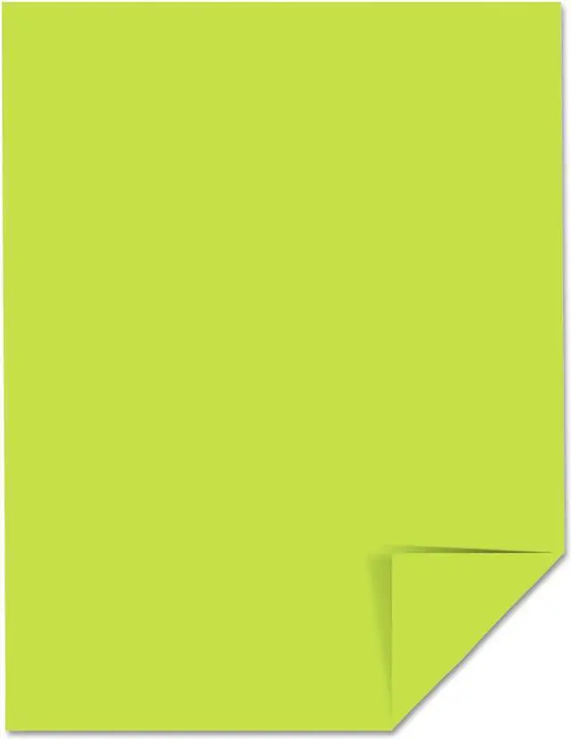 Alt view image 11 of 11 - Wausa WAU21869 - Neenah Paper Astrobrights Colored Card Stock, 65 lb., 8-1/2 x 11, Vulcan Green, 250 Sheets