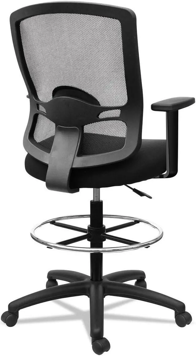 Alt view image 9 of 11 - SertaPedic Emerson Task Chair  Supports up to 300 lbs.  Black Seat/Black Back