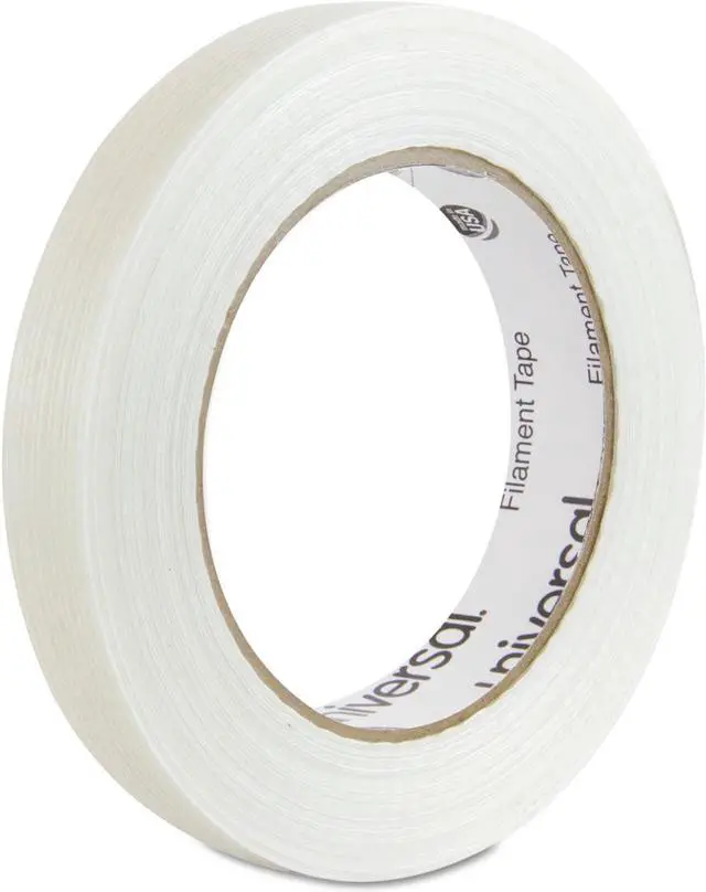 Alt view image 5 of 6 - Universal 165# Medium Grade Filament Tape 18mm x 54.8m 3" Core Clear 78034