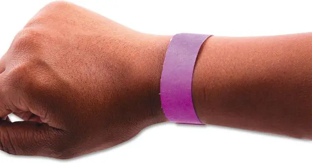 Alt view image 9 of 12 - Baumgartens BAU85014 SICURIX Wristpass Security Wristbands, 3/4" x 10", Purple, 100/Pack, 1 Pack