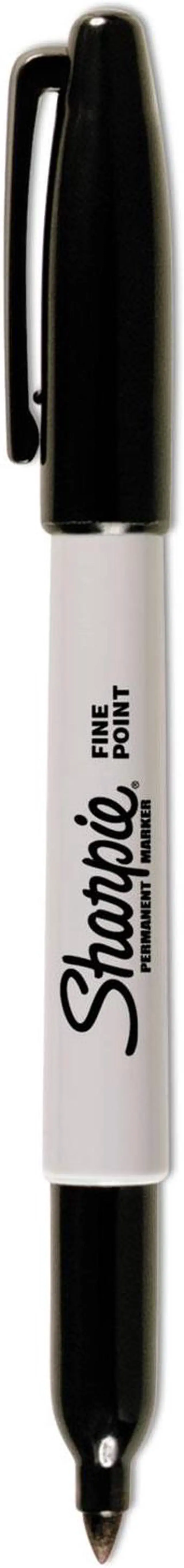 Alt view image 6 of 11 - Sharpie 30001EA, Fine Point Permanent Marker, Black, 1 Each.