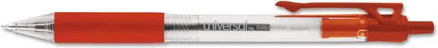 Alt view image 16 of 17 - Universal Comfort Grip Clear Barrel Retractable Ballpoint Pen Black Ink 1mm 48/Set 15533