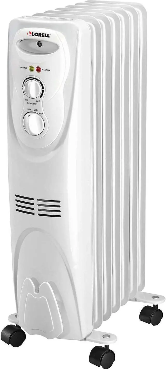 Alt view image 6 of 17 - Lorell 1500 Watt 3-Setting Oil Filled Heater - Oil Filled - Electric - 1500 W - 3 x Heat Settings - White  LLR29552