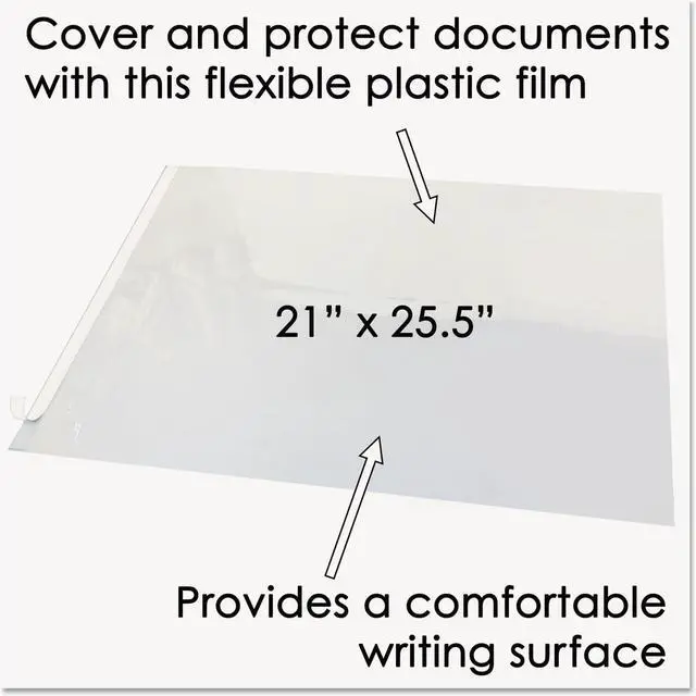 Alt view image 7 of 9 - Artistic Second Sight Hinged Clear Desk Protector  Plastic - Clear