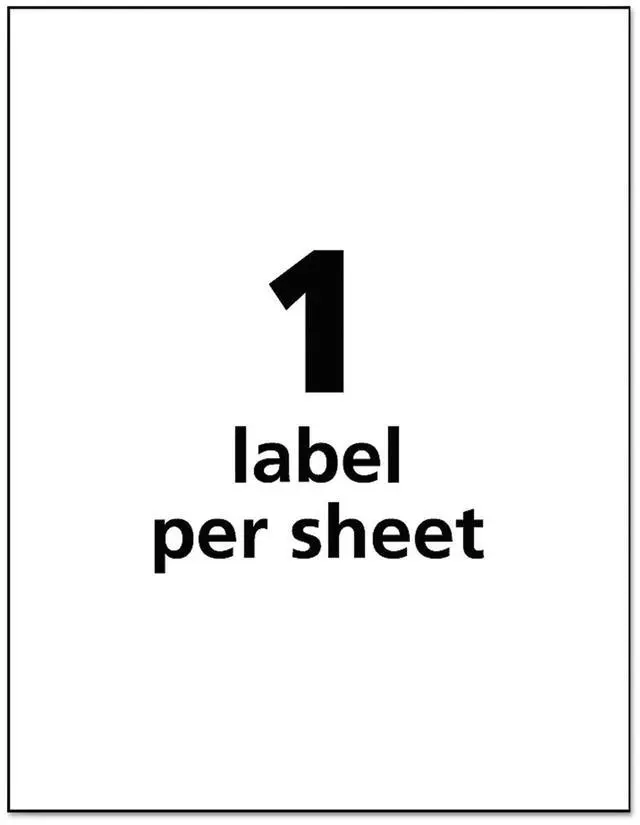 Alt view image 6 of 11 - Avery Chem Label, 8-1/2"W x 11"H, 50 Labels, PK50 Synthetic Film 7278260521