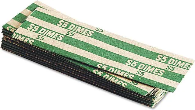 Alt view image 14 of 16 - Coin-Tainer Flat Coin Wrappers Dimes $5 1000 Wrappers/Box 30010
