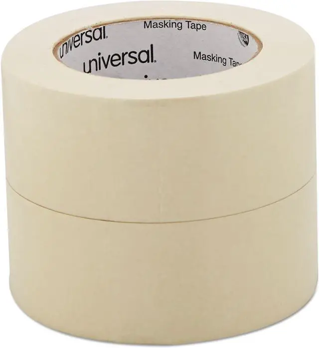 Alt view image 4 of 8 - Universal General Purpose Masking Tape 48mm x 54.8m 3" Core 2/Pack 51302