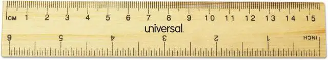 Alt view image 6 of 6 - Universal Flat Wood Ruler Standard/Metric 6" 59024