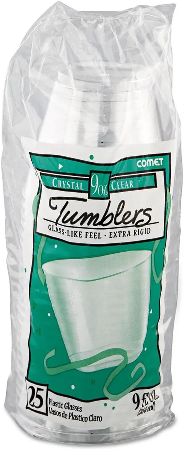 Alt view image 6 of 6 - WNA Comet Smooth Wall Tumblers 9oz Clear Squat 25/Pack 20 Packs/Carton T9S