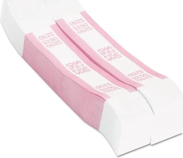 Alt view image 10 of 11 - Coin-Tainer Currency Straps Pink $250 in Dollar Bills 1000 Bands/Pack 400250