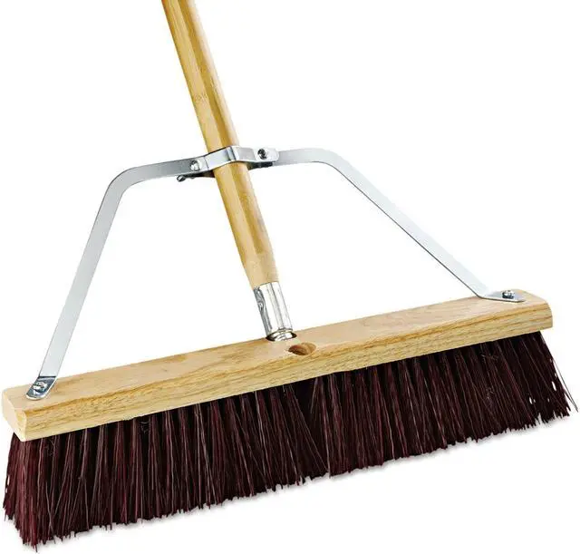 Alt view image 7 of 7 - Boardwalk Metal Handle Braces Large Fits 24" to 48" Floor Sweeps 119
