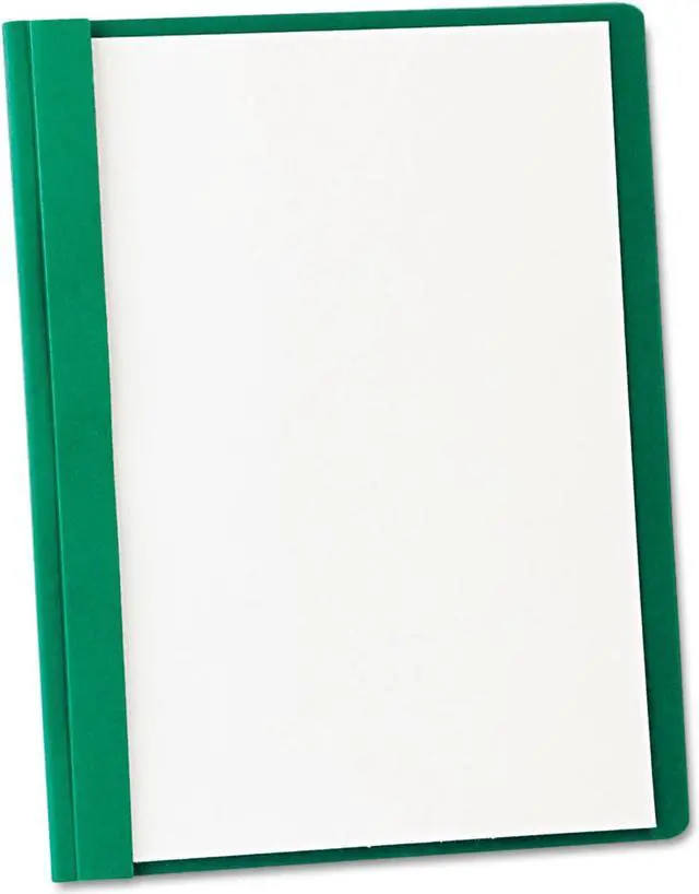 Alt view image 3 of 9 - Oxford 55856 Clear Front Report Cover, Tang Clip, Letter, 1/2" Capacity, Green, 25/Box