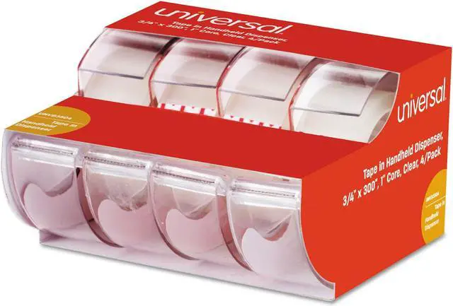 Alt view image 6 of 6 - Universal Invisible Tape with Handheld Dispenser 3/4" x 300" Clear Matte 4 per pack 83504