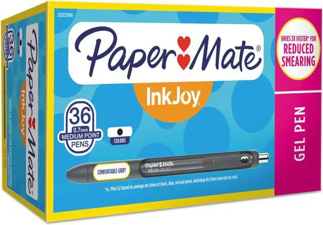 Alt view image 8 of 13 - InkJoy Gel Retractable Pen Office Pack, Black Ink, 0.7mm, 36/Pack