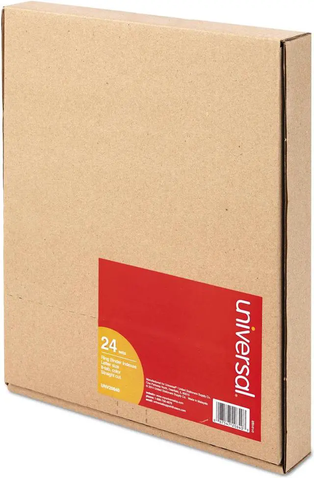 Alt view image 12 of 12 - UNIVERSAL Economical Insertable Index Multicolor Tabs 8-Tab Letter Buff 24 Sets