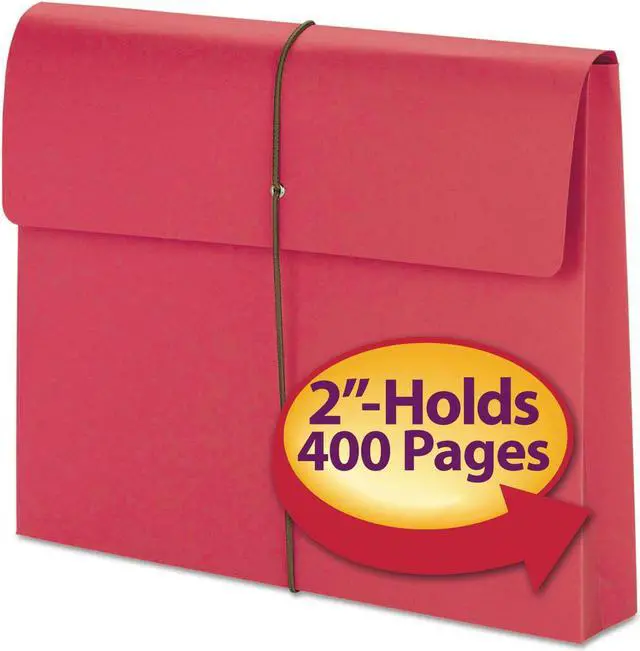 Alt view image 3 of 13 - Smead 2" Exp Wallet with String Letter Red 10/BX 77205